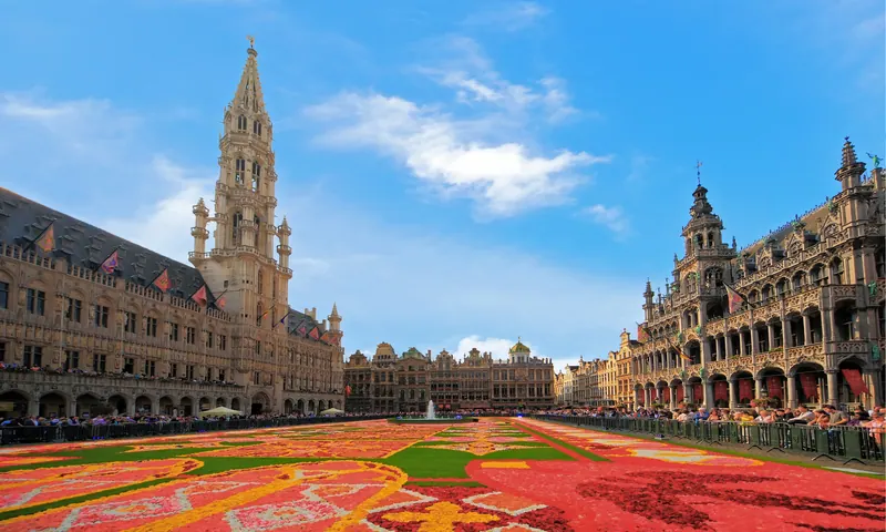 The medieval centre of Brussels, Belgium