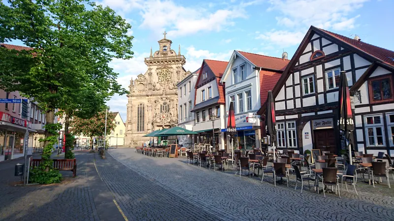 The medieval centre of Bückeburg, Germany