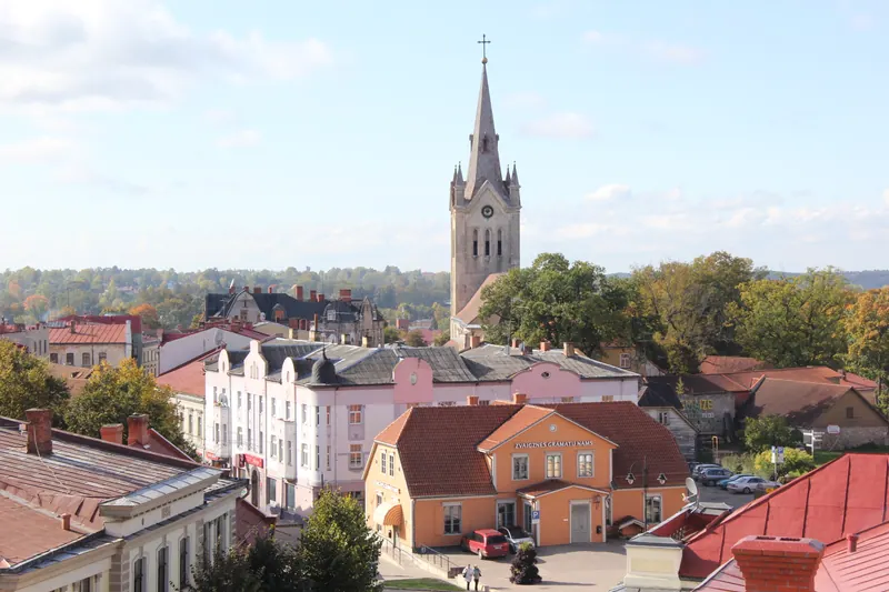 The medieval centre of Cēsis, Latvia