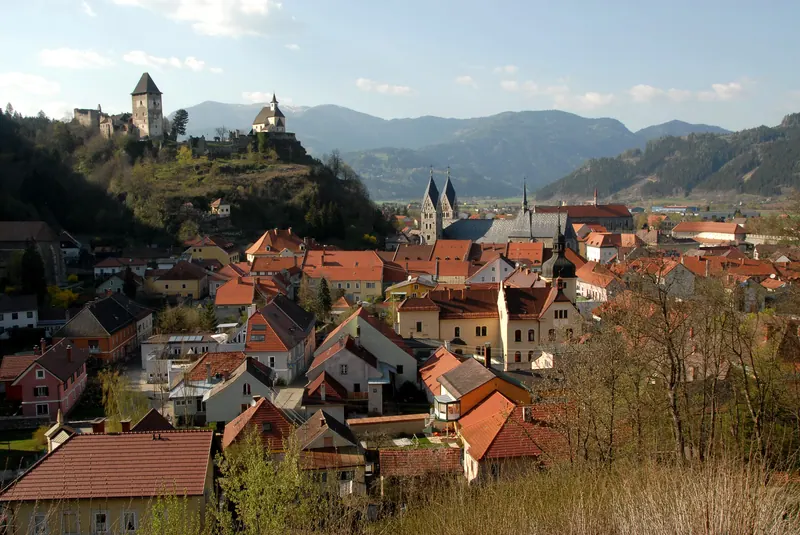 The medieval centre of Friesach, Austria
