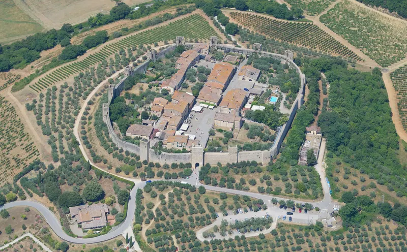 The medieval centre of Monteriggioni, Italy