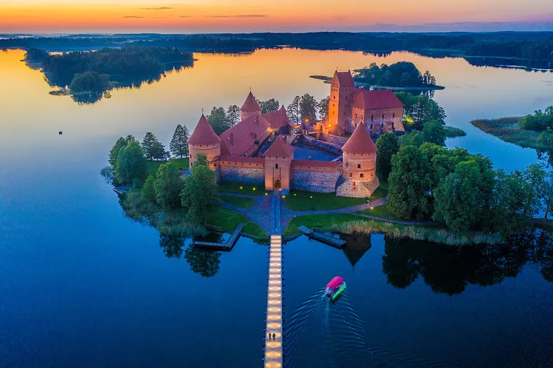 The medieval centre of Trakai, Lithuania