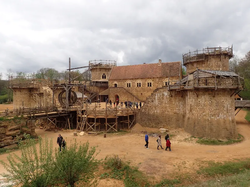 Guédelon Castle (living medieval construction site) in Treigny