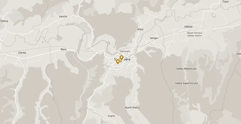 Map of the places worth your time in Sighișoara