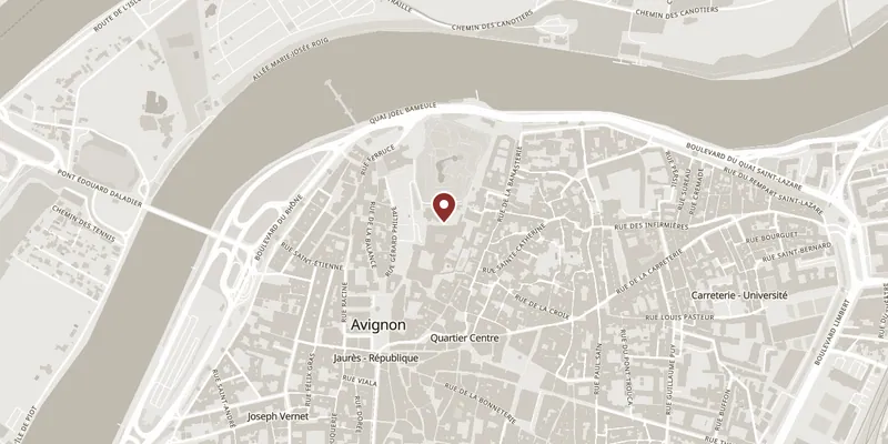 Map showing where Cathédrale Notre-Dame des Doms is