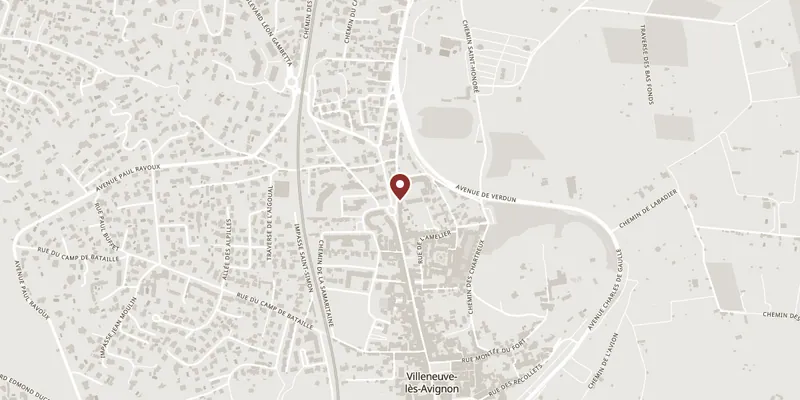 Map showing where Fort Saint-André is