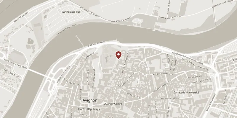 Map showing where Rocher des Doms is