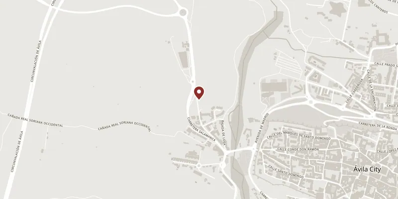 Map showing where Los Cuatro Postes is