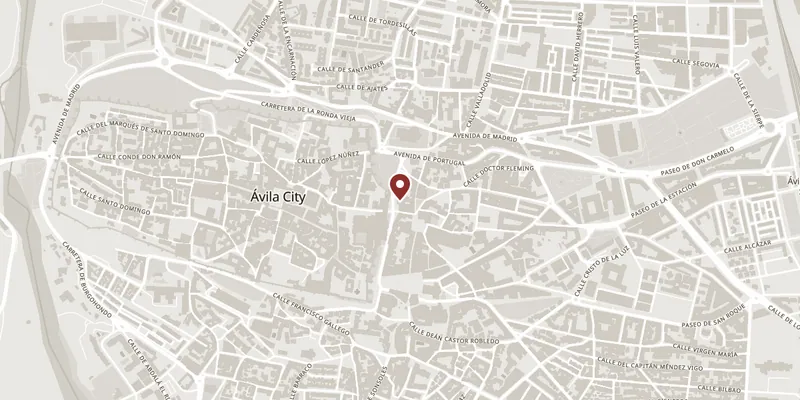 Map showing where The Walls of Ávila is