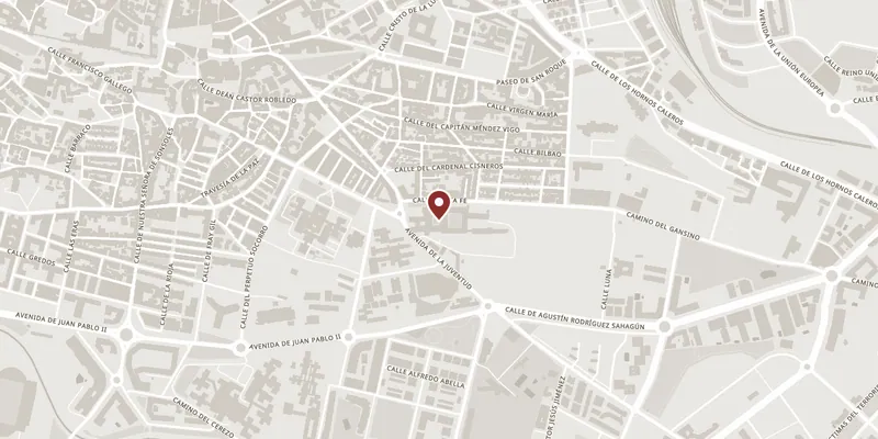 Map showing where Real Monasterio de Santo Tomás is