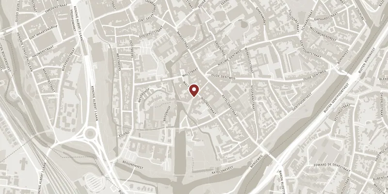Map showing where Princely Beguinage Ten Wijngaerde is