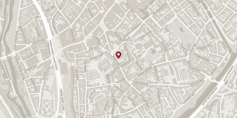 Map showing where Church of Our Lady and the O.L.V.-kerk Museum is