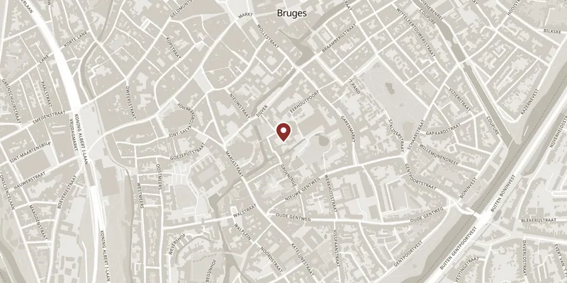 Map showing where Groeningemuseum is
