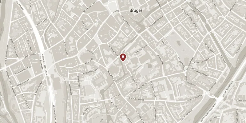 Map showing where Gruuthusemuseum is