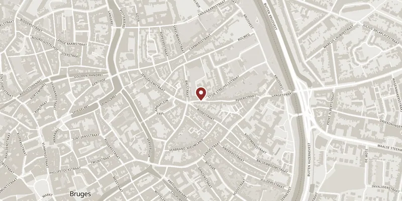 Map showing where Kantcentrum — the Lace Centre and working lace school is