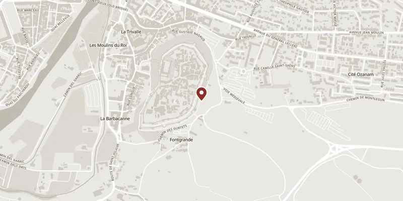 Map showing where The lices and the double walls is