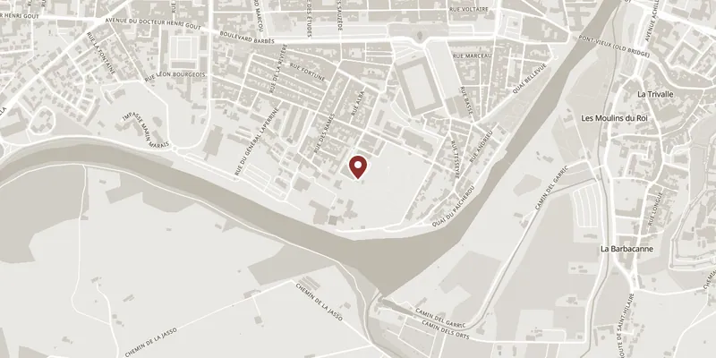 Map showing where Pont Vieux is