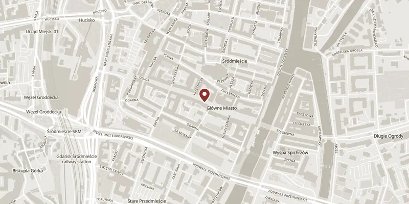 Map showing where Main Town Hall is
