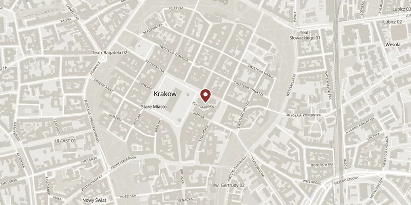 Map showing where St Mary's Basilica is