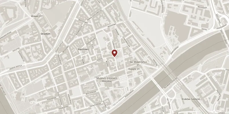 Map showing where Old Synagogue is