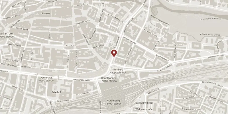 Map showing where The City Wall and the Round Gate Towers is