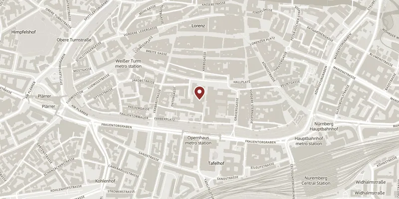 Map showing where Germanisches Nationalmuseum is