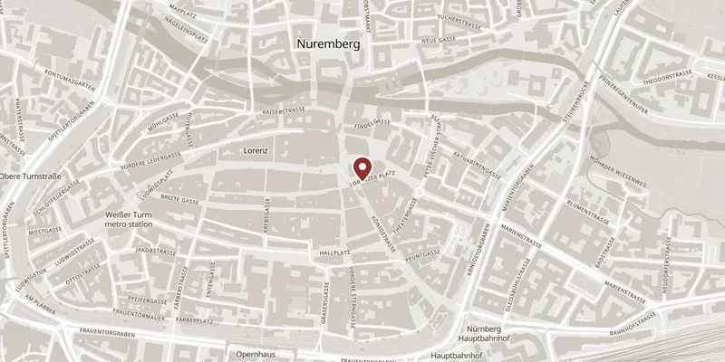 Map showing where St Lorenz is