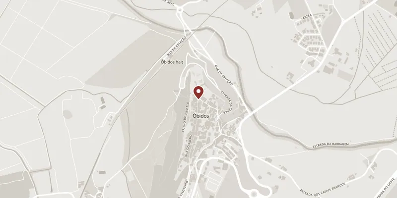 Map showing where Castelo de Óbidos is