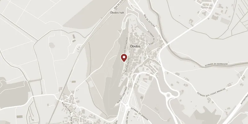 Map showing where The Wall Walk (Muralhas de Óbidos) is