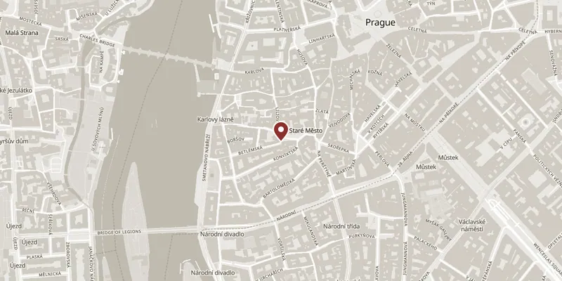 Map showing where Bethlehem Chapel is