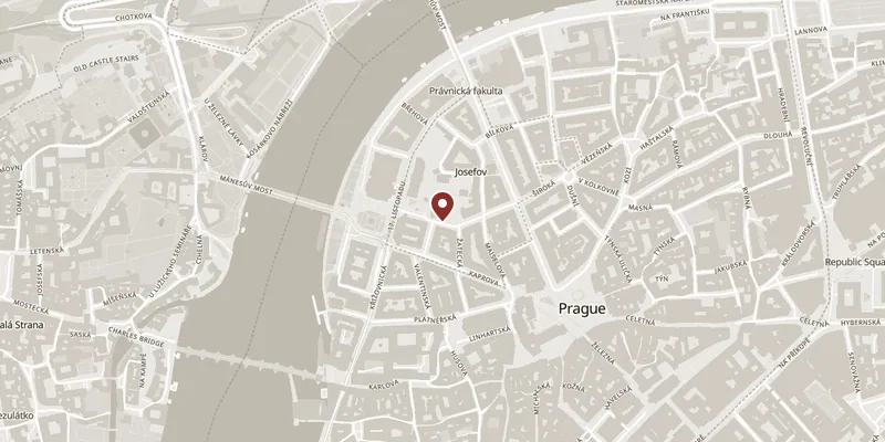 Map showing where Old Jewish Cemetery is