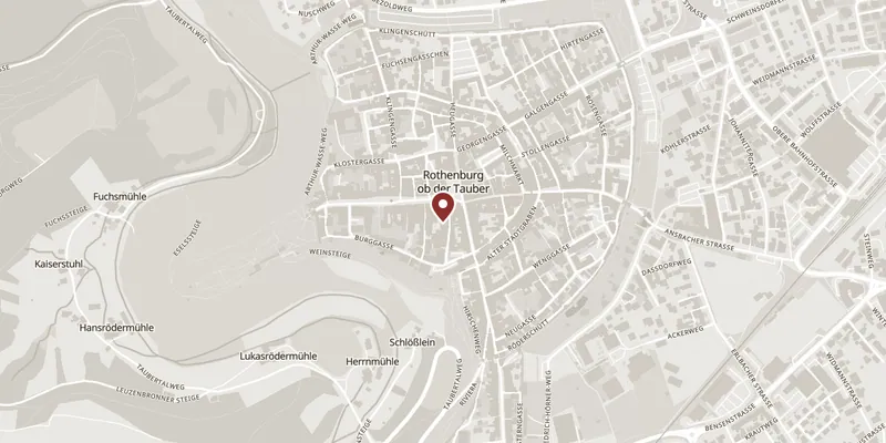 Map showing where The Night Watchman's Tour is