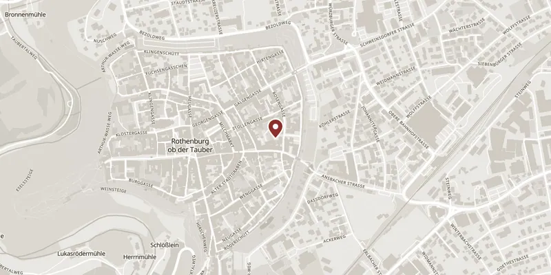 Map showing where The Röderturm and the 1945 exhibition is