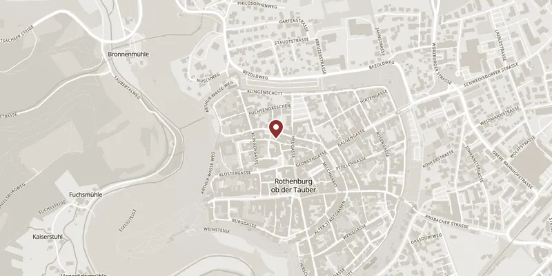 Map showing where St Jakob's Church and the Holy Blood Altar is