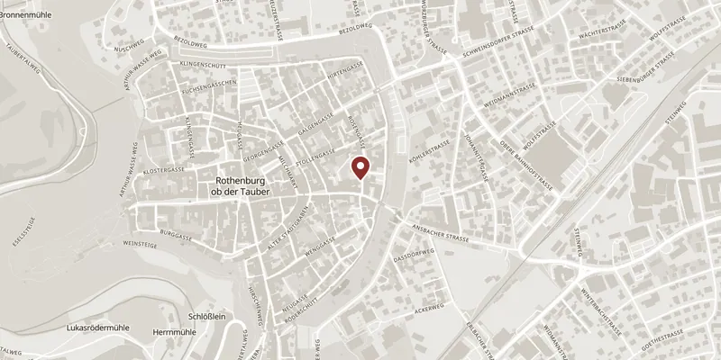 Map showing where The Town Wall and the Covered Wall-Walk is