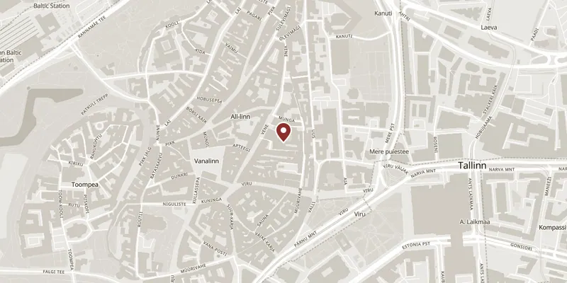 Map showing where Katariina Gild and St Catherine's Passage is