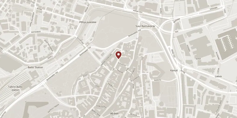 Map showing where St Olaf's Church Tower is
