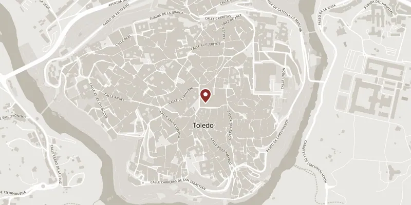 Map showing where Toledo Cathedral is
