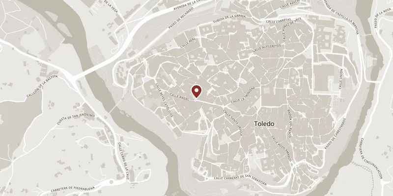 Map showing where Iglesia de El Salvador is