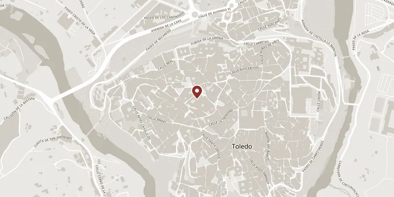 Map showing where Iglesia de San Román and the Museum of the Councils is