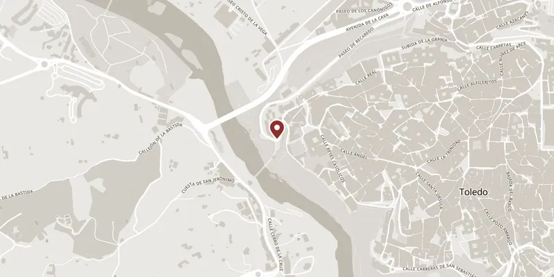 Map showing where Monasterio de San Juan de los Reyes is