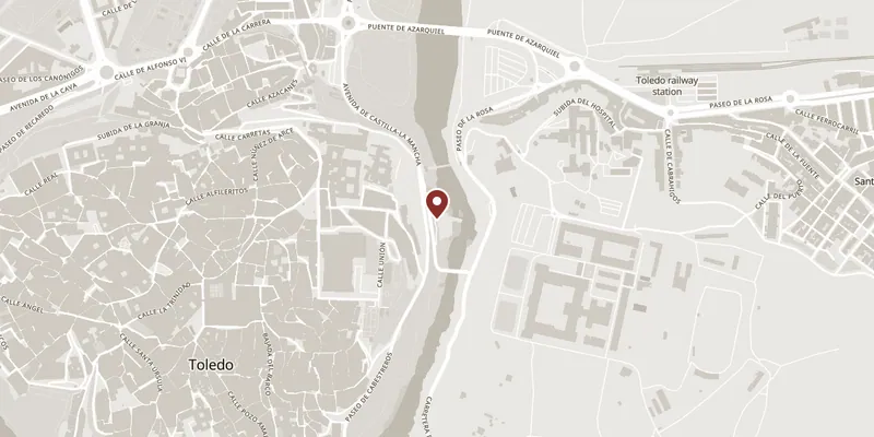 Map showing where Puente de Alcántara is