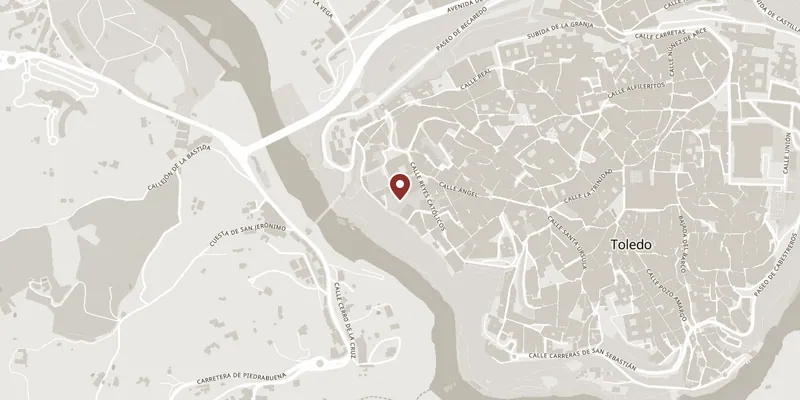 Map showing where Sinagoga de Santa María la Blanca is