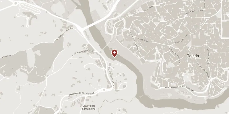 Map showing where Sinagoga del Tránsito and the Sephardic Museum is