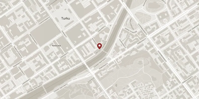 Map showing where Aboa Vetus Ars Nova is