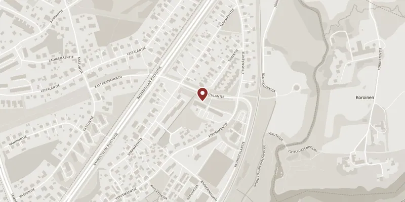 Map showing where Koroistenniemi is