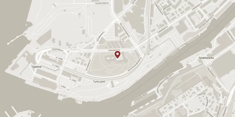 Map showing where Turku Castle is
