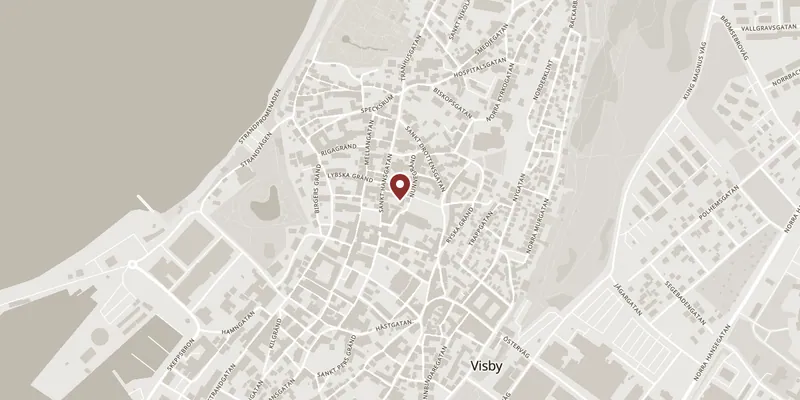 Map showing where Kapitelhusgården is