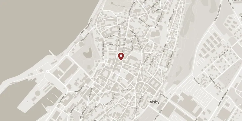 Map showing where Kruttornet (the Powder Tower) is