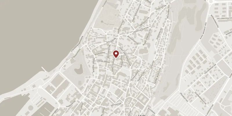 Map showing where S:t Lars Church Ruin is